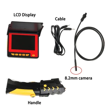 8.2 mm Lentilă 3m Conductei de Inspecție Camera Endoscop Inspecție Conductă Pentru Aer conditionat Țeavă Cablu de 4.3 inch LCD