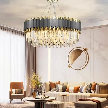 Creative Led Candelabru De Cristal Pentru Living Sala De Mese Modern Home Decor Bucatarie Lampă De Lux Agățat De Iluminat New Cristal Luciu