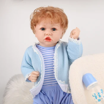 Noul adevărată păpușă băiat renăscut silicon păpuși Renăscut Baby Dolls Silicon Moale Copii Cadou mai Bune tovarăși de joacă