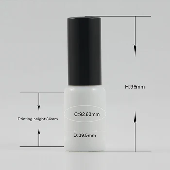 100BUC Sticlă de parfum spray flacon 15ml, 15ml opal alb flacon de sticlă cu balck aluminiu pompa de vânzare