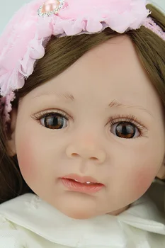60cm Silicon Renăscut Baby Doll Jucării 24 inch Vinil Printesa renăscut Copilul bebe Păpuși Fete Cadou de Ziua de nastere Prezent bonecas