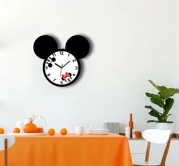 Disney Mickey Minnie ceas de perete camera copiilor mut ceas ceas de perete camera de zi ceas simplu Nordic personalitate cuarț ceas