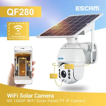 QF280 1080p Versiunea Wifi Shell Solar de Securitate Camera Supraveghere de Exterior rezistent la apa CCTV aparat de Fotografiat Inteligent Acasă Două-mod de Voce