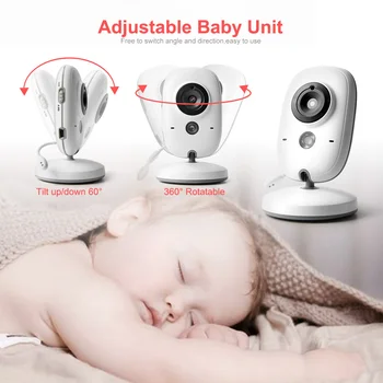 VB603-2.4 G Wireless Video Baby Monitor cu 3.2 Inch Ecran LCD de Două-way Audio cu Viziune de Noapte baby-sitter Supraveghere de Securitate