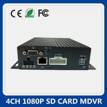 Portabil Mini 4CH 1080P Vehicul Mobil DVR AHD Dual Card SD MDVR