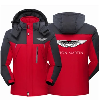 2021 Iarna ASTON MARTIN Bărbați Îmbrăcăminte Fleece Jachete Impermeabile Îngroșa Slim Fit Portocal Înaltă Calitate Uza