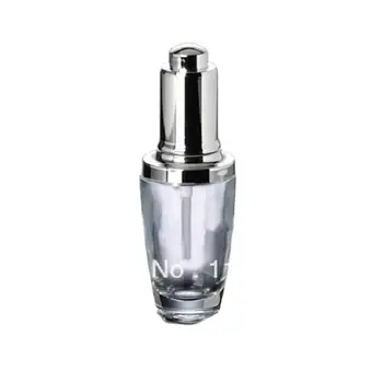 30ML de sticlă transparentă cu argint apăsați dropper pentru Ambalaje Cosmetice