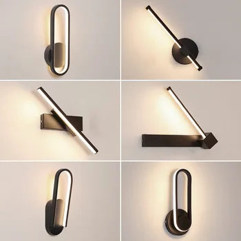 Led lampă de perete modernă simple, creative living coridor de fundal lampă de perete studiu Nordic dormitor lampă de noptieră