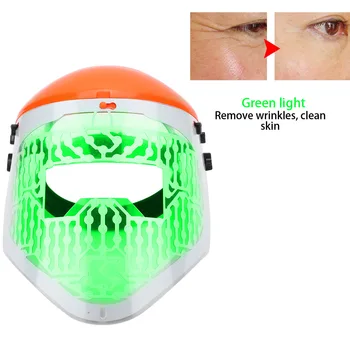 3 Culoare Lumina LED-uri Faciale Terapia cu Fotoni Masina de Frumusete Gât de Întinerire a Pielii de Îngrijire a Feței Îndepărtarea Acnee tratament Facial Masca de Frumusete Mașină