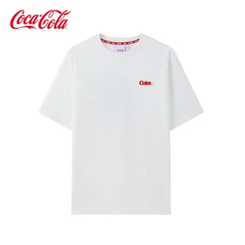 CocaCola oficial cu mâneci scurte, simple, imprimate t-shirt de vara marca tide liber casual cuplu purta