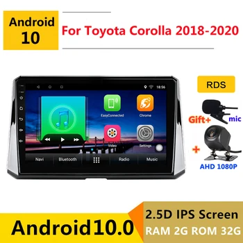10 10 inch Android DVD Auto Multimedia GPS Pentru Toyota corolla 2018 2019 2020 audio auto stereo radio-navigație